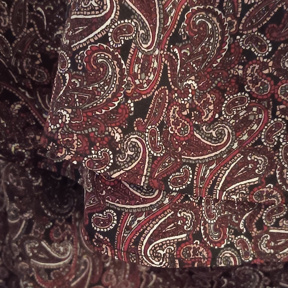 Michael Kors Off Shoulder Long Sleeve Paisley Peasant Top Women's Size 1X NWT - Picture 4 of 5